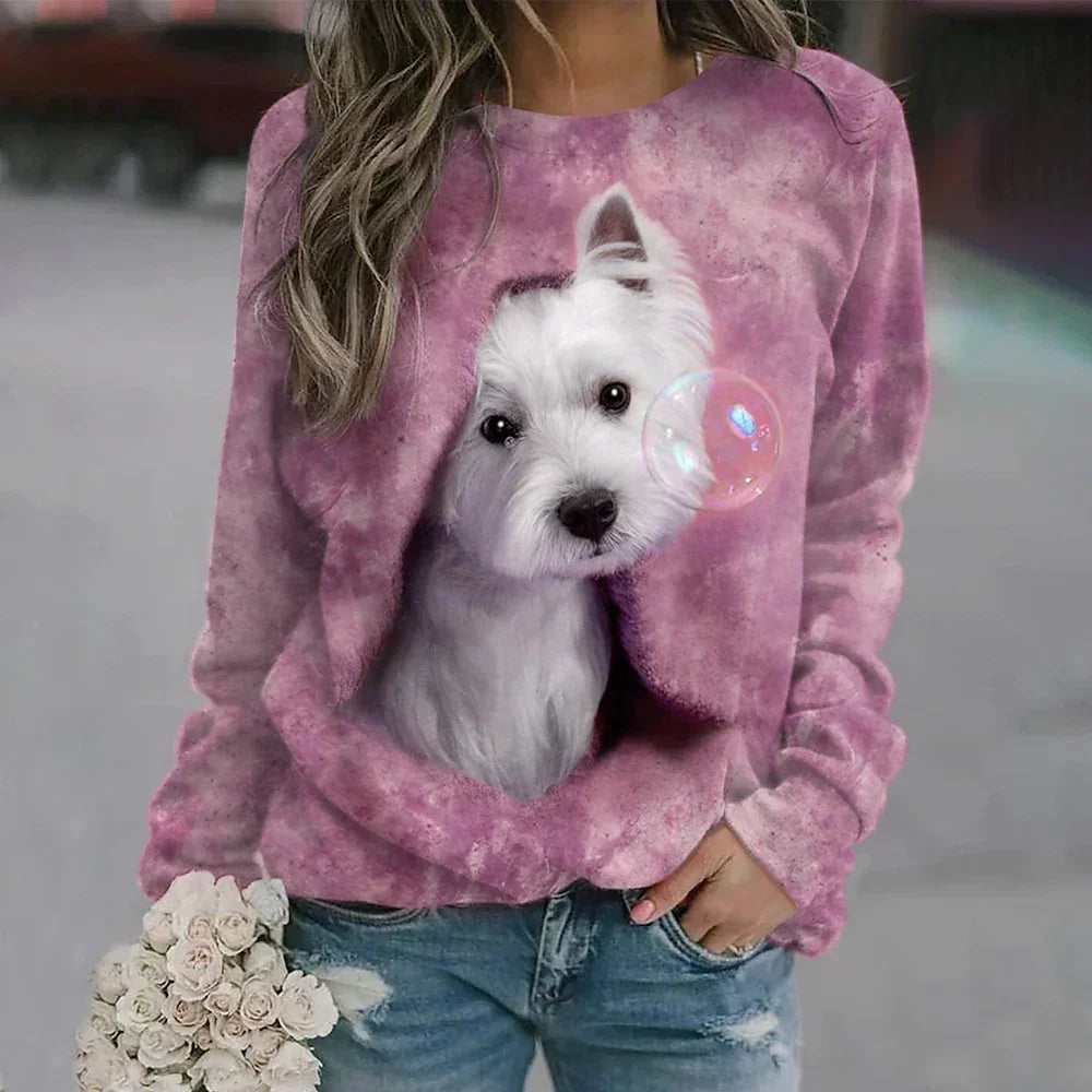 Lovely Dog Hoodie Women Fashion Hoodies Sweatshirts