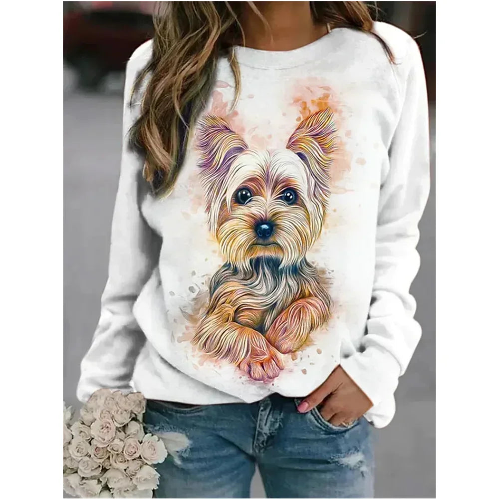 Lovely Dog Hoodie Women Fashion Hoodies Sweatshirts