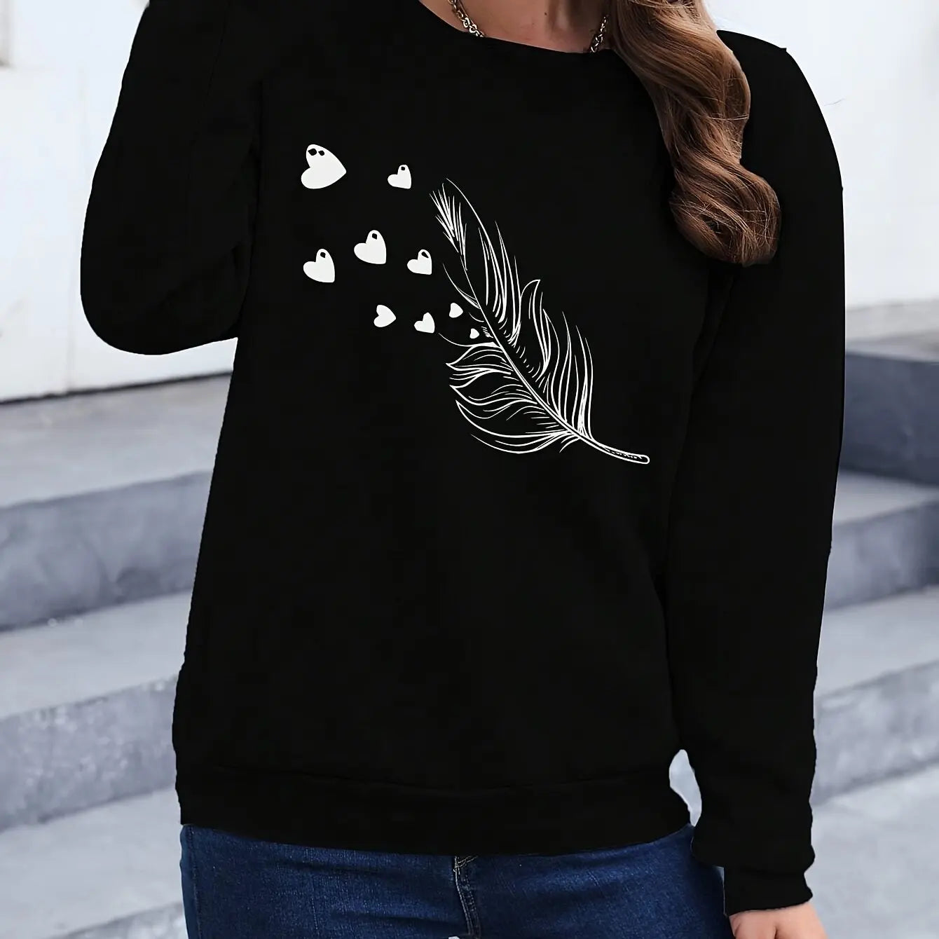 Loose Sweatshirt for Women Casual Long Sleeve