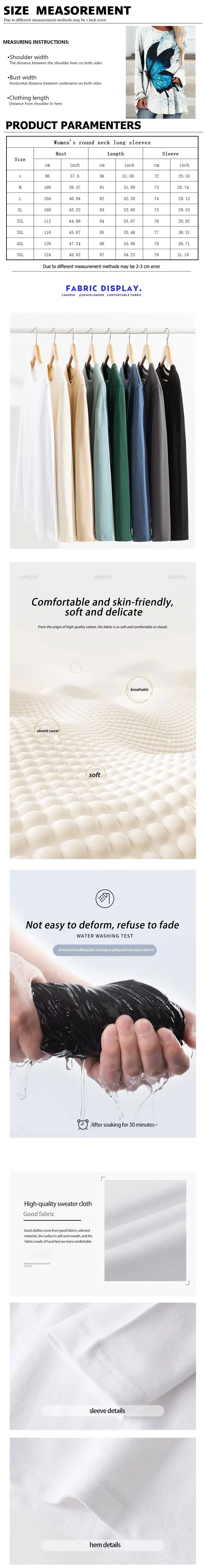 Cat Print Women's Fall/winter Warm Long-sleeved T-shirt