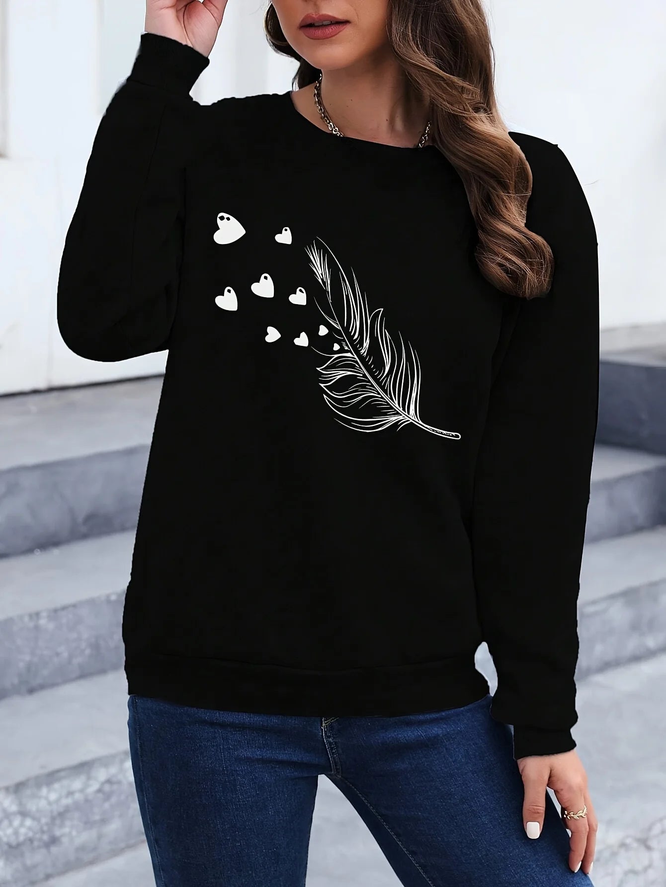 Loose Sweatshirt for Women Casual Long Sleeve