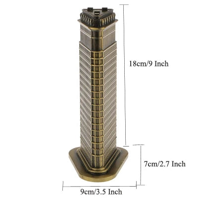ERMAKOVA Metal Architecture Figurine World Famous Landmark Building Souvenir Statue Home Office Desktop Decor Christmas Gift