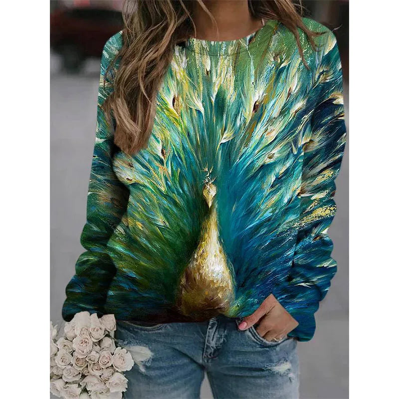 Colorful Dragonfly Hoodie Cute Rabbit 3D Print Women Hoodies Streetwear