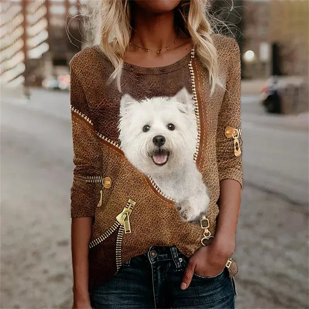 Lovely Dog Hoodie Women Fashion Hoodies Sweatshirts