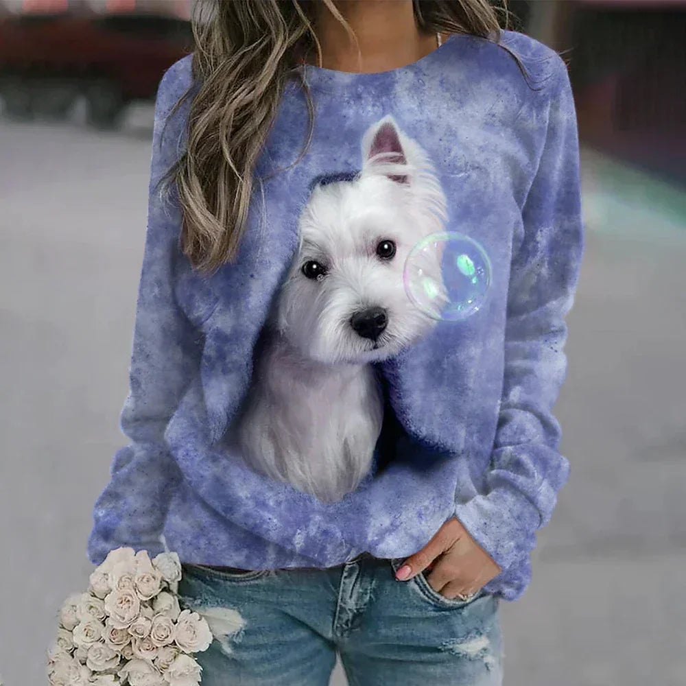 Lovely Dog Hoodie Women Fashion Hoodies Sweatshirts