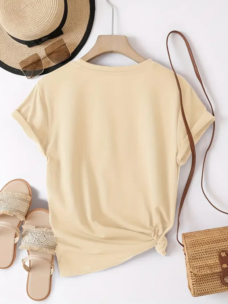 Expensive Difficult Letter Skull Print Casual T-Shirt