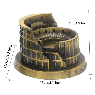 ERMAKOVA Metal Architecture Figurine World Famous Landmark Building Souvenir Statue Home Office Desktop Decor Christmas Gift