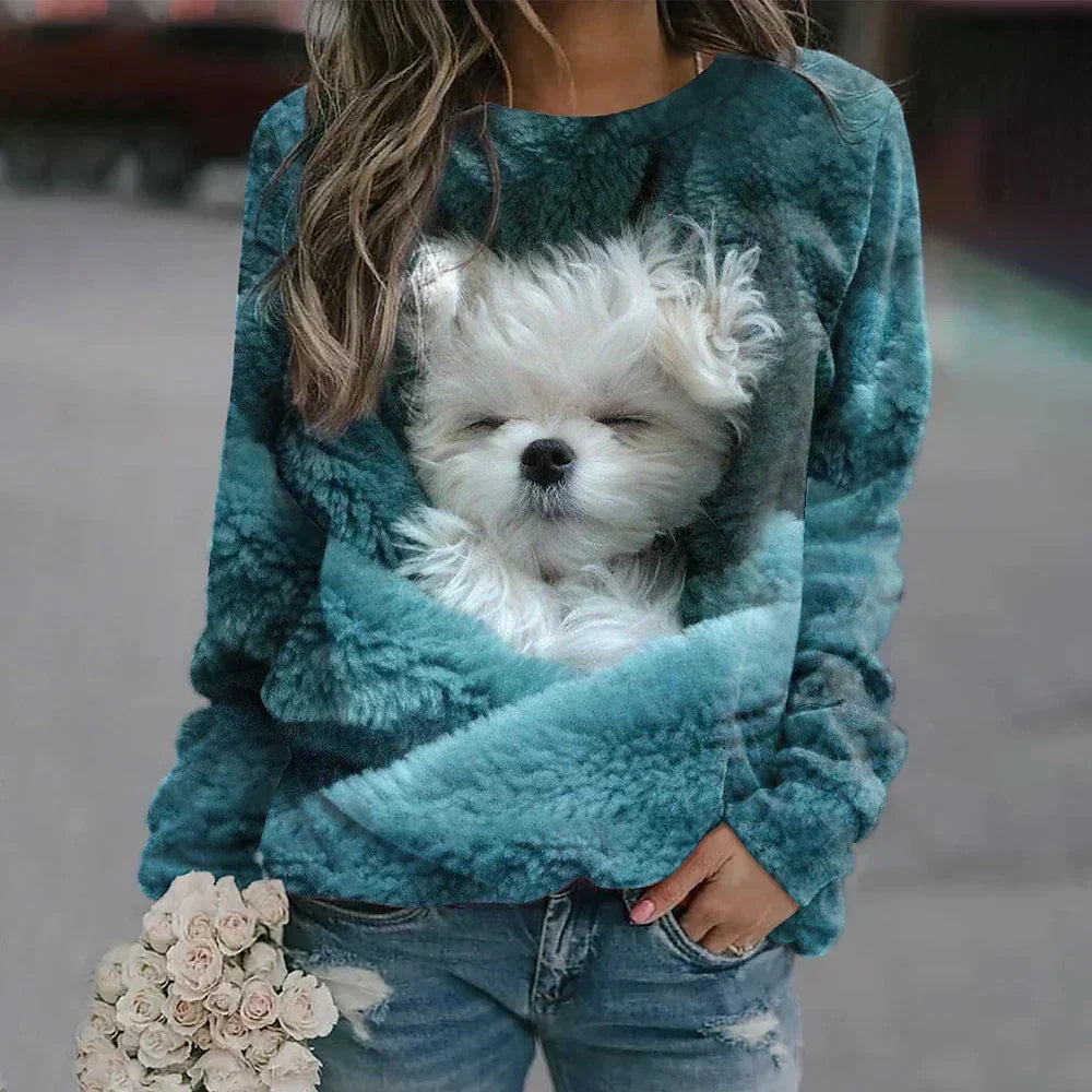 Lovely Dog Hoodie Women Fashion Hoodies Sweatshirts
