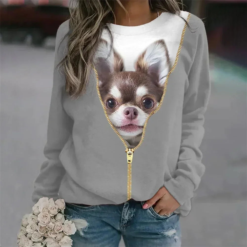 Lovely Dog Hoodie Women Fashion Hoodies Sweatshirts