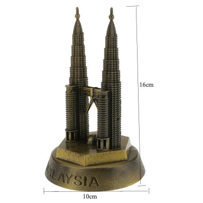 ERMAKOVA Metal Architecture Figurine World Famous Landmark Building Souvenir Statue Home Office Desktop Decor Christmas Gift