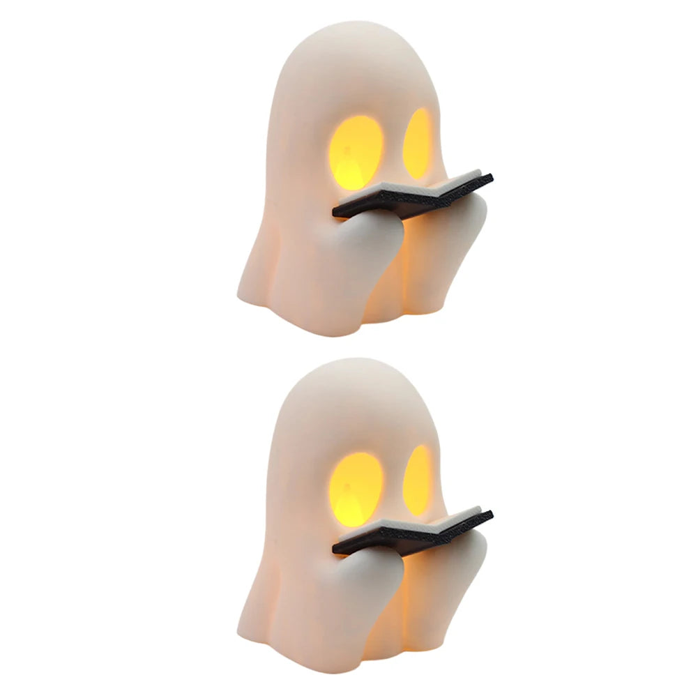 3D LED Ghost Night Light Halloween Ornament Figurine Small Table Lamp For Indoor Halloween Decorations Cute Cartoon Kid Gifts