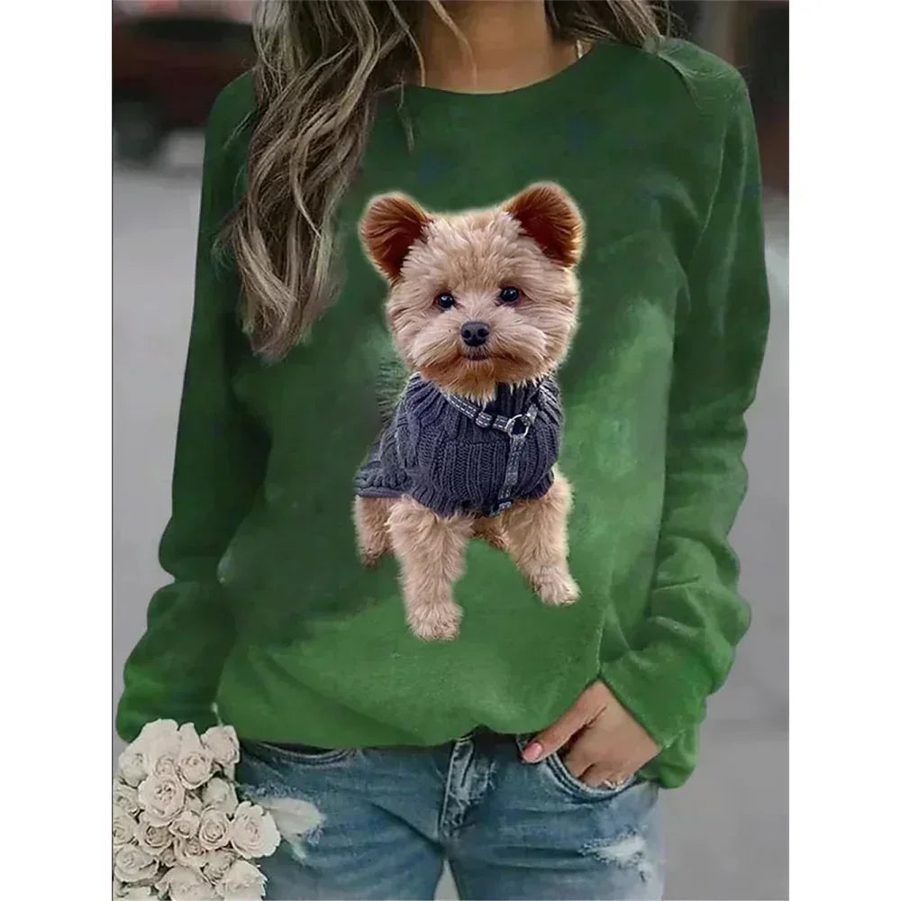 Lovely Dog Hoodie Women Fashion Hoodies Sweatshirts