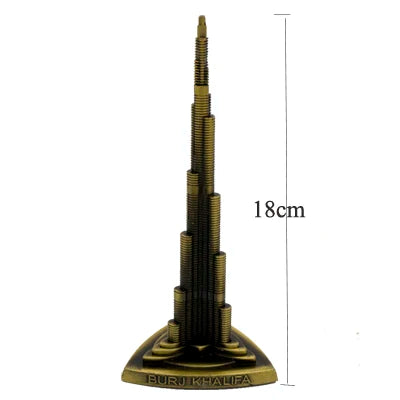 ERMAKOVA Metal Architecture Figurine World Famous Landmark Building Souvenir Statue Home Office Desktop Decor Christmas Gift